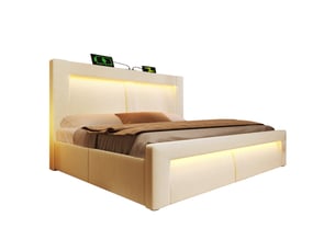 Lit coffre 180x200 cm    coloris beige