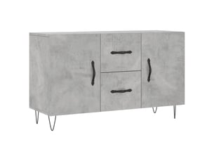 Buffet cuisine, meuble de rangement, bahut gris béton 100x36x60 cm bois d'ingénierie shl37618
