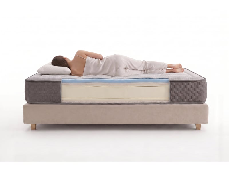  Matelas viscosoft palace confort multizone - 120x190 cm - fermeté medium- moonia  - Conforama D