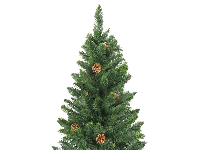  Sapin de noël artificiel, arbre de noël avec pommes de pin vert 210 cm  - Conforama C