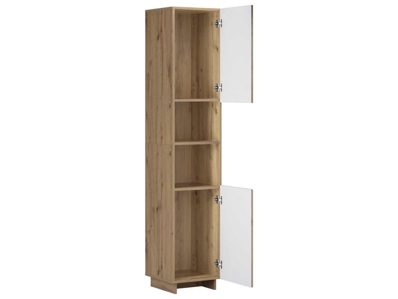 Meuble de rangement salle de bain chêne artisanal 36.5x38x180 cm - Conforama C