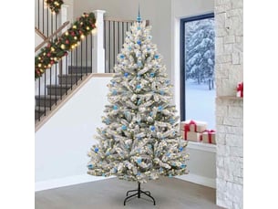 Sapin de noël, arbre de noël artificiel 270 cm 300 led blanc chaud cf61022