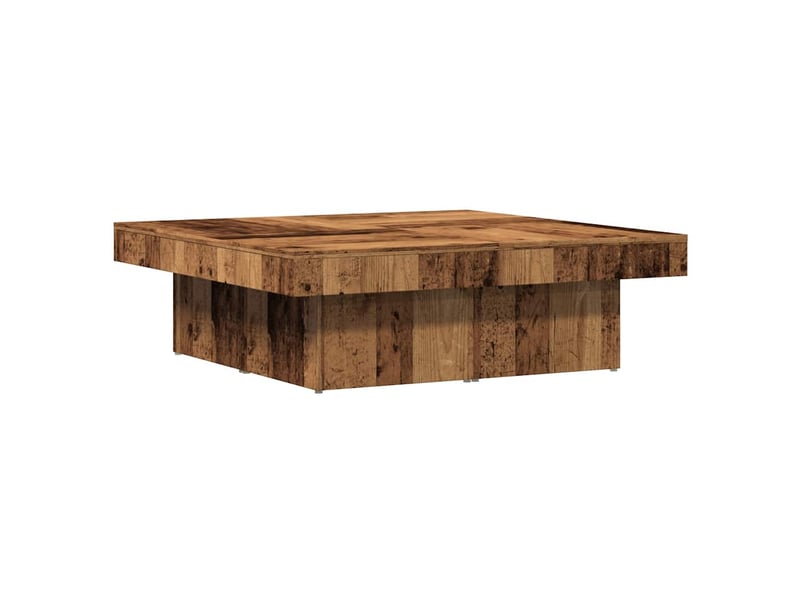  Table basse | table de salon vieux bois 90x90x28 cm bois d'ingénierie  - Conforama B