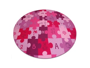 Tapis enfant puzzles violet cercle cercle 133 cm