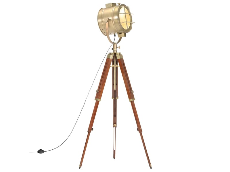  Lampadaire à trépied bois de manguier massif 165 cm shl22671  - Conforama B