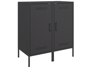 Buffets 2 pcs - bahut - meuble de rangement noir 36x39x79 cm acier