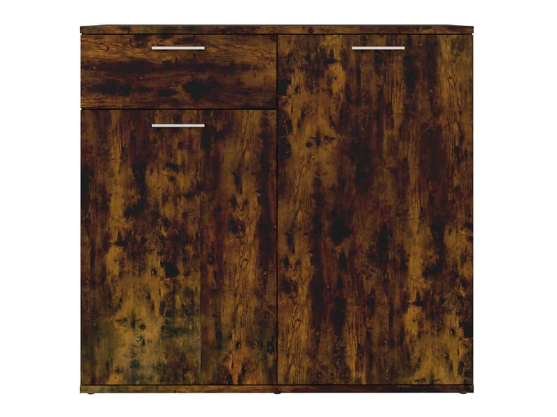  Buffet - bahut - meuble de rangement chêne fumé 80x36x75 cm bois d'ingénierie  - Conforama C