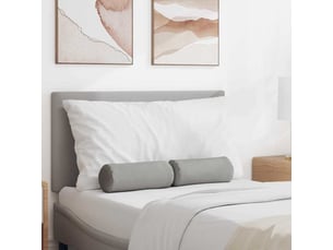 Lot de 2 coussins d'accent, coussins décoratifs, coussins lombaires tissu gris nuage ø 15 x 40 cm cf56697