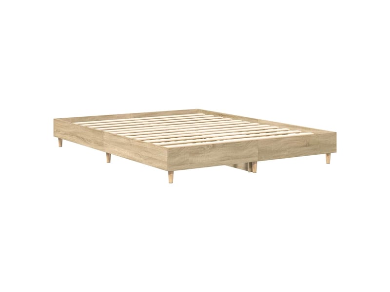  Lit double- lit adulte -  cadre de lit sans matelas chêne sonoma 140x200 cm  - Conforama C