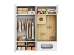 Armoire DESVIAE coloris bicolore largeur 50 cm
