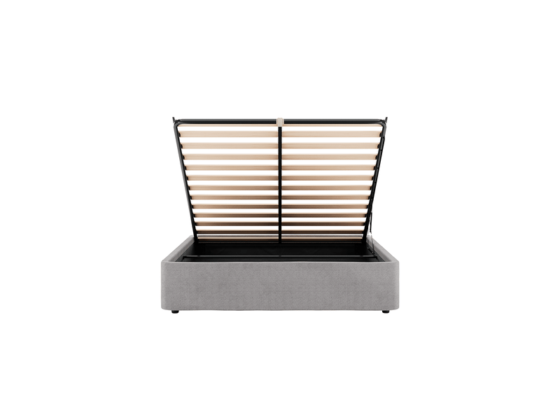  Sommier coffre gris nova 150x190 cm slome  - Conforama D