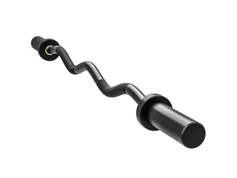  Barre d'haltérophilie olympique, manchons de 5 cm, acier, capacité de charge de 100 kg, noire  - Conforama B