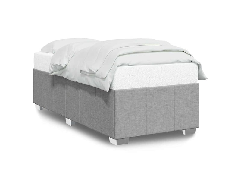  Lit simple- lit adulte -  cadre de lit sans matelas gris clair 100x200 cm tissu  - Conforama A