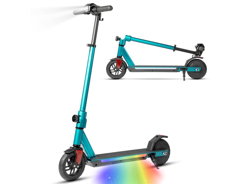  Trottinette électrique enfant 84x104 cm pliable verte  - Conforama A