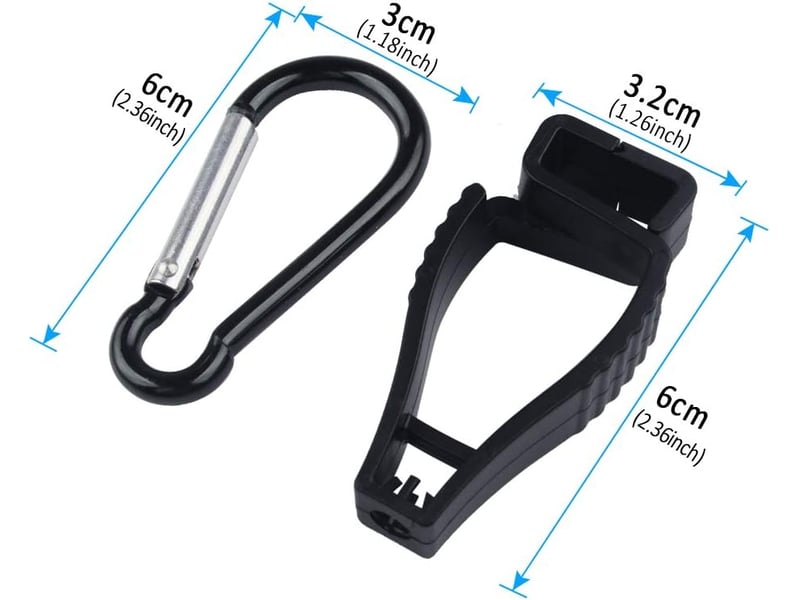  Crochets muraux noir)clip de gants, 4 pcs protection de travail de sécurité clip utilisé pour éviter la perte de gants pendant le travail, clip de gants de travail  - Conforama E