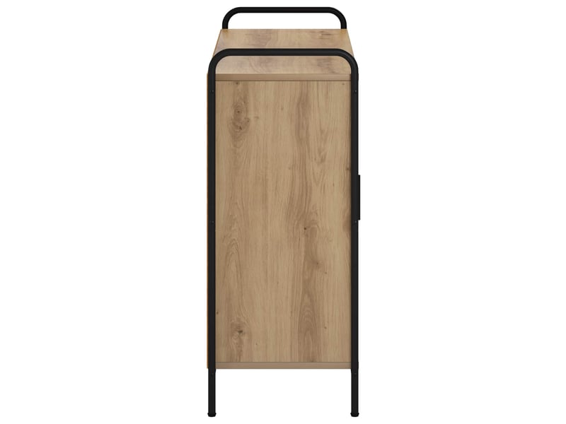  Buffet salon, buffet de rangement chêne artisanal 97x33x81 cm bois d'ingénierie shl5418  - Conforama E