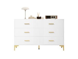 Commode 6 tiroir(s) <strong>REDOM</strong> <strong></strong> coloris blanc largeur 40 cm