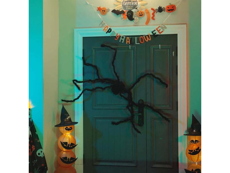 Décoration araignée halloween 3 pc noir 200 cm cf61899 - Conforama B