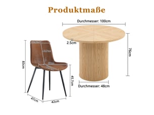 Ensemble table rond(e) 4 chaise(s) <strong>ULEVR</strong> <strong></strong>