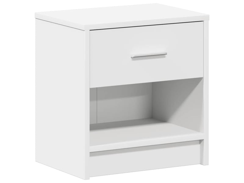  Lot de 2 tables de chevet - cabinet de chevet - table de nuit avec tiroir blanc 39x28x41 cm  - Conforama E