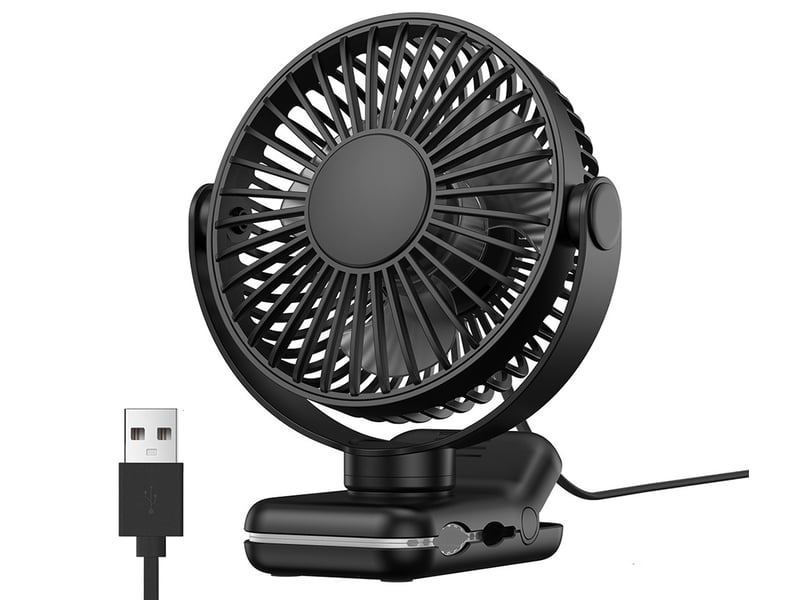  Mini ventilateur à pince rotation°720 ventilateur de table avec clip  - Conforama A