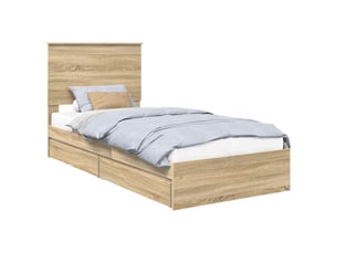 Lit simple 90x200 cm    coloris marron