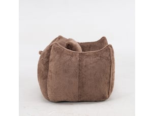Fauteuil pouf géant 123x97x73 cm – kaki – coussin inclus, dossier enveloppant et mousse haute densité