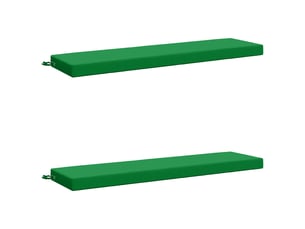 Lot de 2 coussins de banc, coussins d'assise soest 100 % polyester vert cf57541