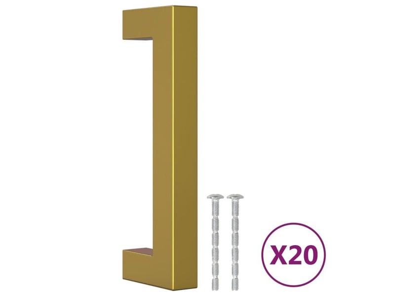  Bouton d'armoire vidaxl, 96 mm, doré  - Conforama C