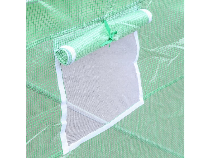  Serre 450x300x205 cm avec fenêtres enroulables verte  - Conforama D