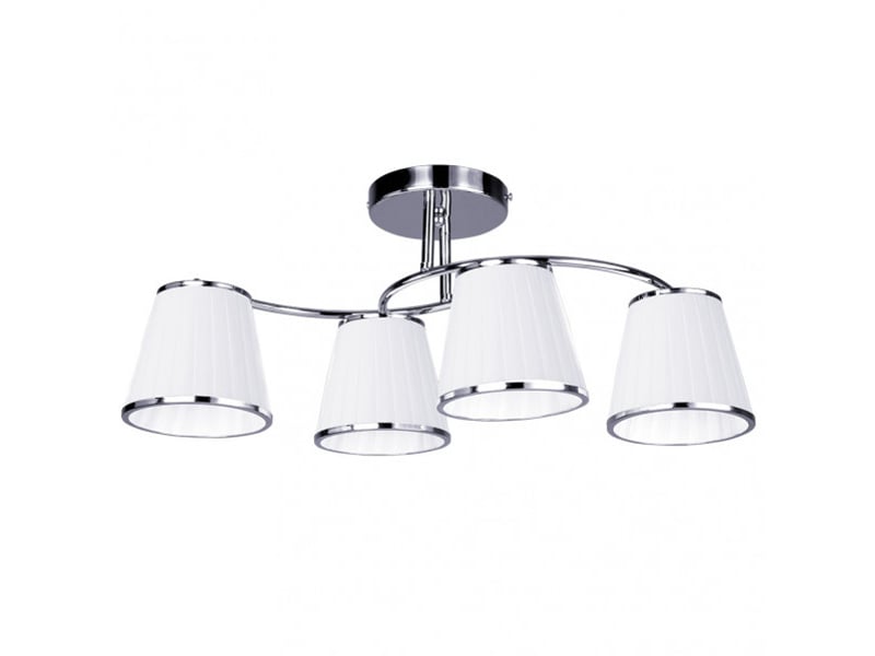  Fabrilamp lantanas, lampe classique, 4xe27, chromé et blanc, 24 x 64 x 31,5 cm 151754020 - Conforama A
