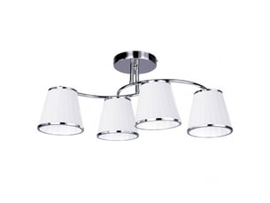 Fabrilamp lantanas, lampe classique, 4xe27, chromé et blanc, 24 x 64 x 31,5 cm