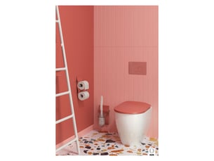 Abattant olfa wood slim avec descente assistée en coloris uni 47.5x36.5 cm
