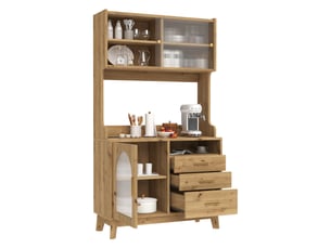 Buffet 3 porte(s)  3 tiroir(s) HAUSS SPOLE  - 100.5 cm coloris bois clair 