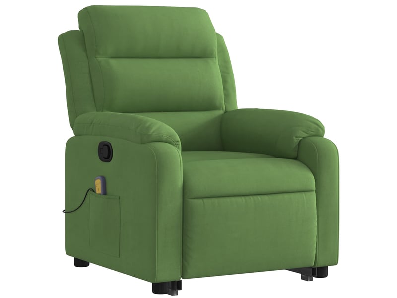  Vidaxl fauteuil de massage inclinable vert clair velours  - Conforama A