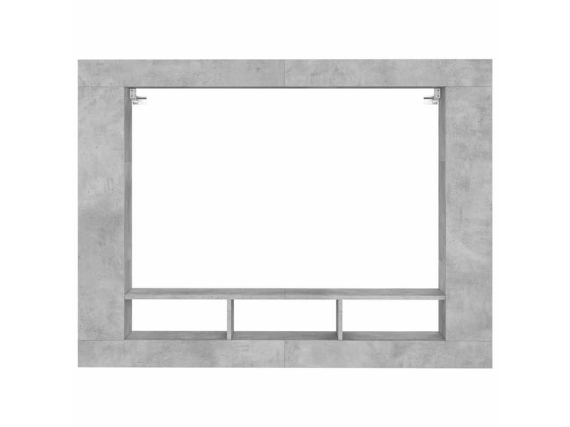  Meuble tv - banc tv - meuble de rangement gris béton 152x22x113 cm bois d'ingénierie  - Conforama D