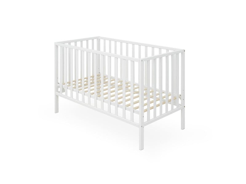  Lit bébé 60 × 120 cm avec matelas - basic blanc interbaby CUNA19C-09 - Conforama A