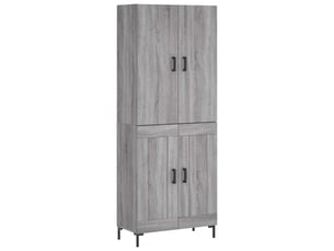 Buffet haut - bahut - meuble de rangement sonoma gris 69,5x34x180 cm bois d'ingénierie