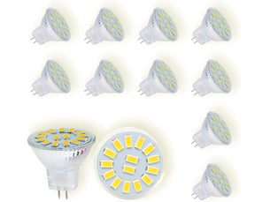 10 ampoules mr11 gu4 4w 6000k 12v 500lm
