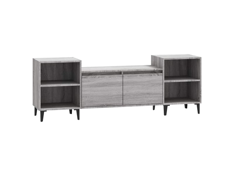  Meuble tv - banc tv - meuble de rangement sonoma gris 160x35x55 cm bois d'ingénierie  - Conforama A