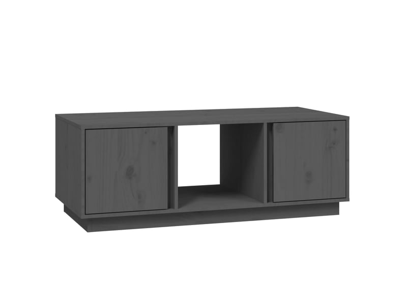  Table basse | table de salon gris 110x50x40 cm bois massif de pin shl2817  - Conforama A