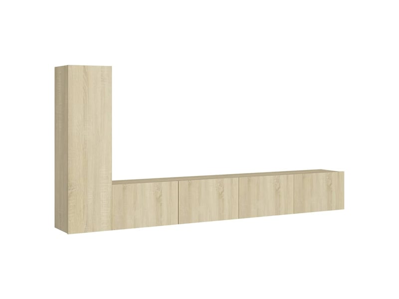  Ensemble de meubles tv 3 pcs chêne sonoma bois d'ingénierie shl30452  - Conforama A
