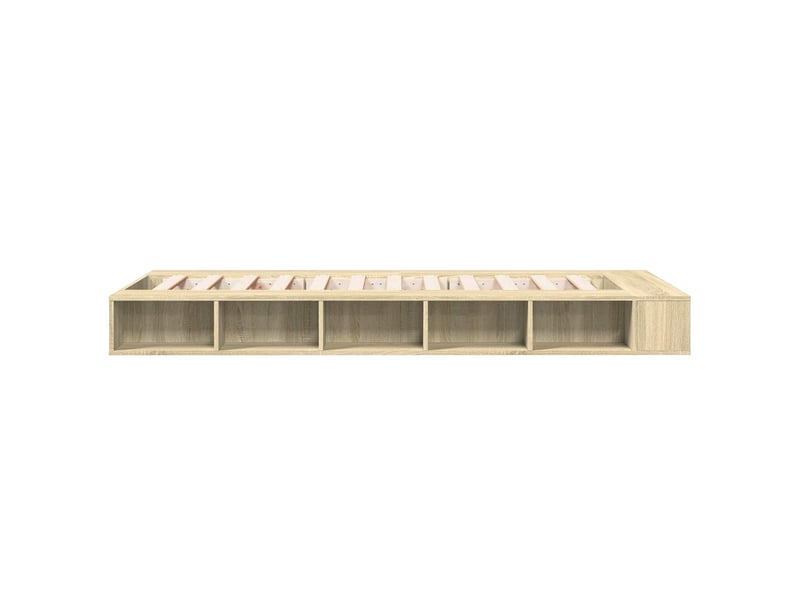  Lit simple- lit adulte -  cadre de lit avec rangement chêne sonoma 80 x 200 cm  - Conforama D