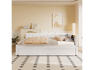 Lit gigogne 90x200 cm REDOM coloris blanc