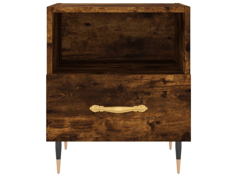  Table de chevet - cabinet de chevet - table de nuit chêne fumé 40x35x47,5 cm bois d’ingénierie  - Conforama C