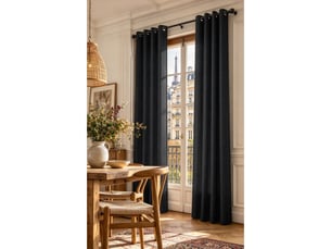 Lot de 2 rideaux à œillets 140 x 240 cm victoria fils teints jacquard
