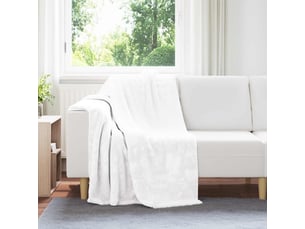 Plaid canapé blanc 130x150 cm 1 kg polaire