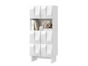 Vitrine coloris blanc 1 étagère(s) <strong>WISHDOR</strong> <strong></strong> - 60.5 cmx135.5 cm