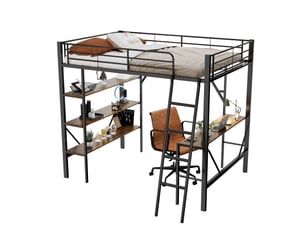 Lit mezzanine 90x200 cm HAVRYA coloris noir
