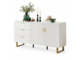 Buffet 2 porte(s) 3 tiroir(s) UVRION - 160 cm coloris blanc